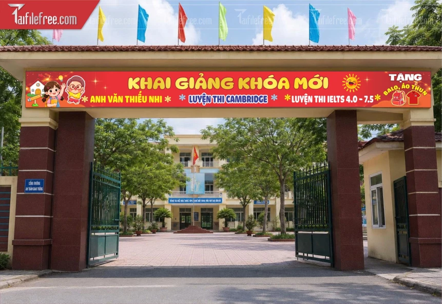 Mâu Băng Rôn Khai Giảng Khóa Mới_BH1201