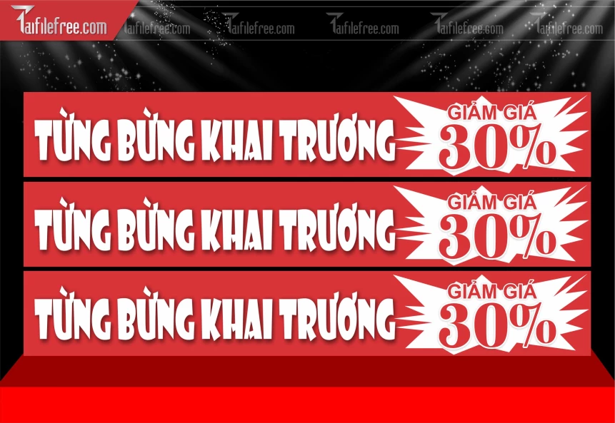 Mẫu Băng Rôn Tưng Bừng Khai Trương_BH1204