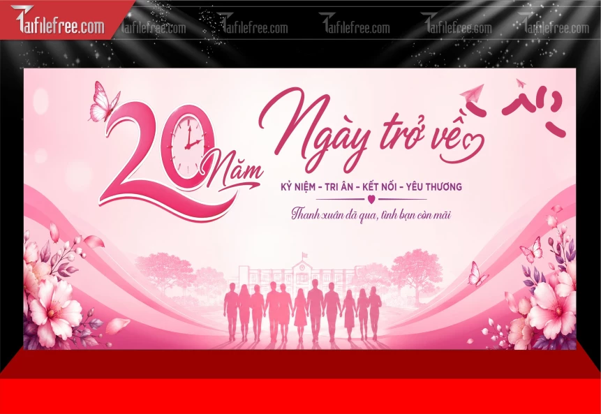 Mẫu Phông Nền Họp Lớp, Hội Khóa, Ngày Trở Về Đẹp_BH1224