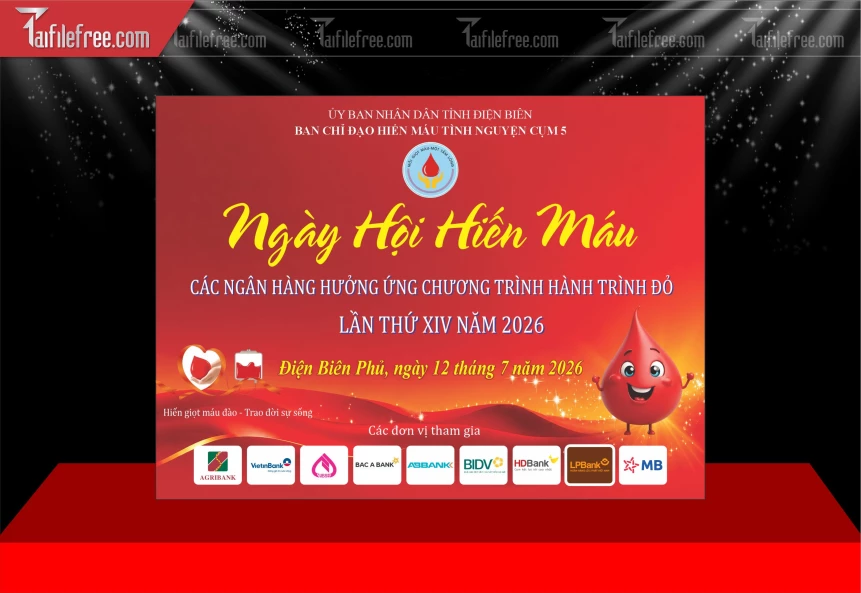 Mẫu Phông Nền Ngày Hội Hiến Máu_BH1229