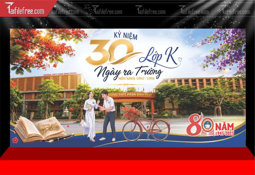 Mẫu Phông Nền Họp Lớp, Hội Khóa, Ngày Trở Về Đẹp_BH1230
