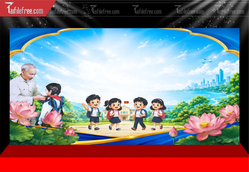 Mẫu Phông Nền Trang Trí Trường Học Đẹp_BH1232