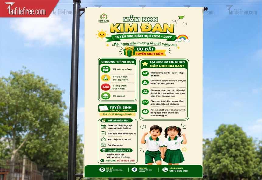 Mẫu Poster Tuyển Dụng Giáo Viên Mầm Non_BH1234