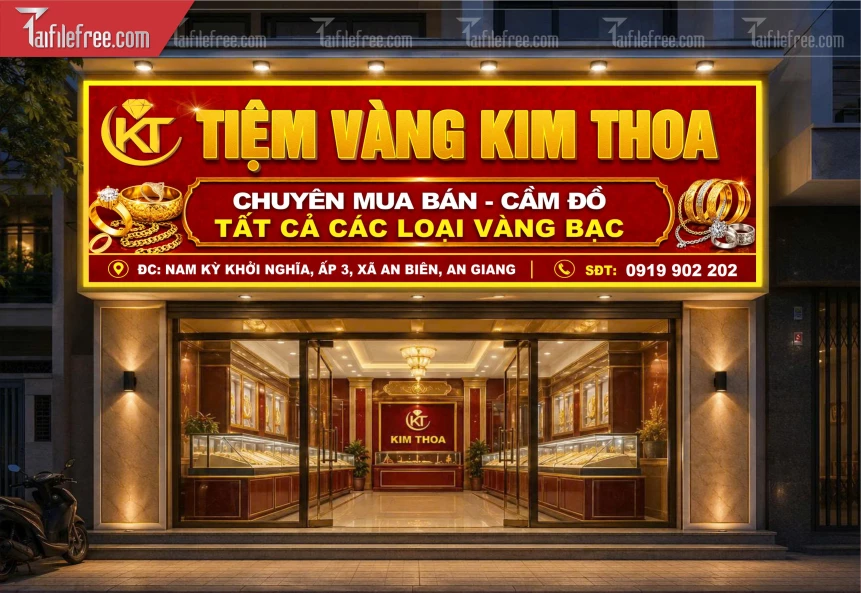 Biển Quảng Cáo, Bảng Hiệu Tiệm Vàng_BH1236