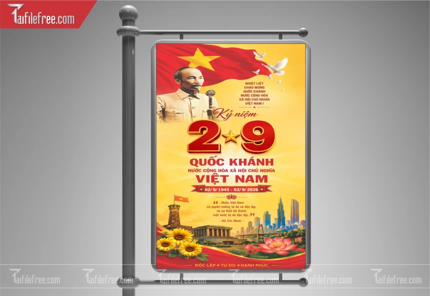 Mẫu Poster Lễ Quốc Khánh Ngày Độc Lập 2/9_BH1245