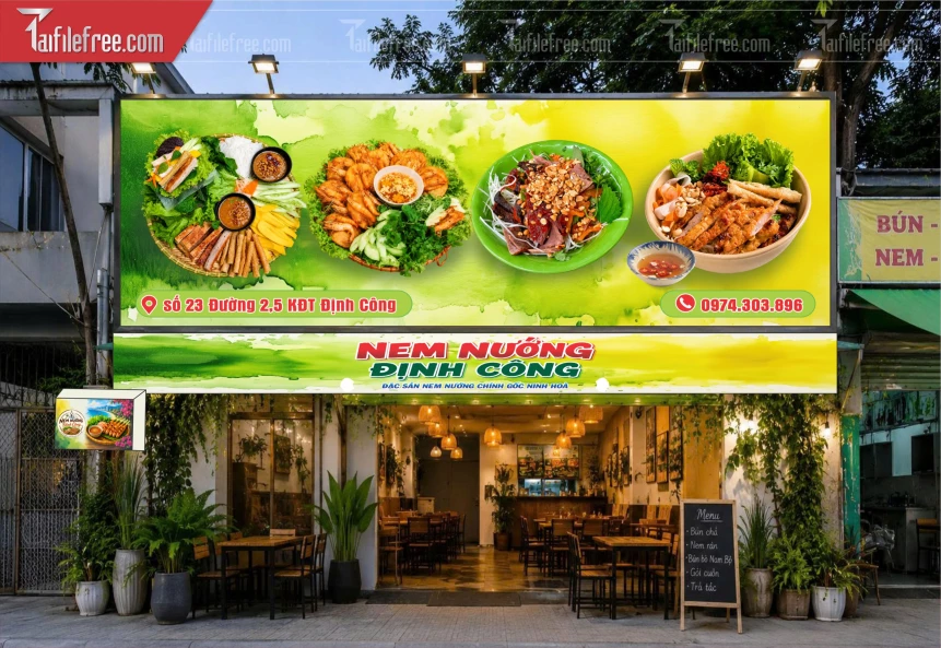 Biển Quảng Cáo, Bảng Hiệu Tiệm Nem Nướng_BH1241