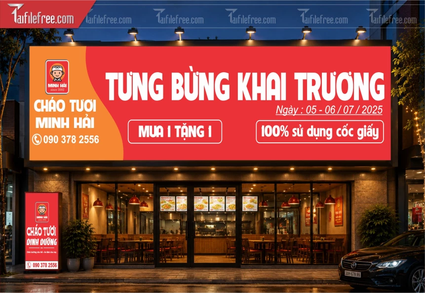 Biển Quảng Cáo, Bảng Hiệu Tiệm Cháo_BH1252