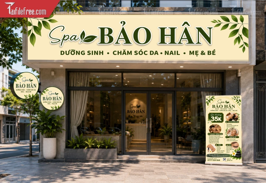 Biển Quảng Cáo, Bảng Hiệu Tiệm Spa _BH1255
