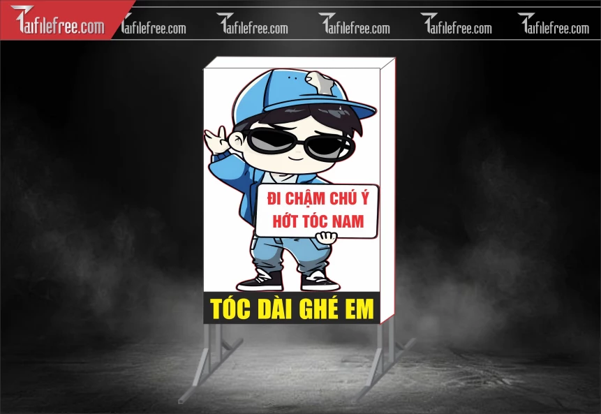 Biển Hiệu, Bảng Hộp Đèn Tiệm Cắt Tóc_BH1259