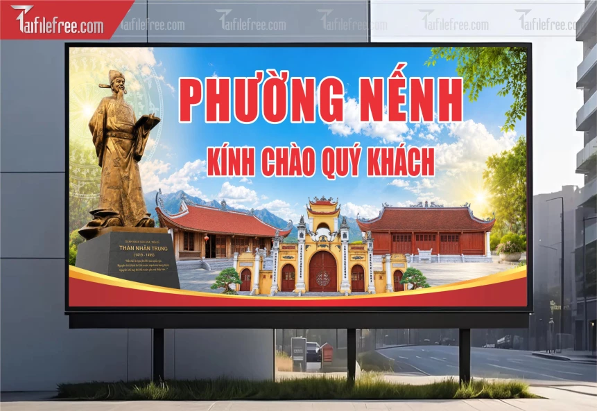 Mẫu Kính Chào Qúy Khách Trang Trí Phường Nếnh_BH1276