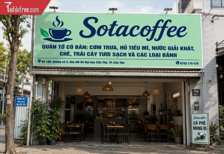 Biển Quảng Cáo, Bảng Hiệu Tiệm Caffe_BH1291