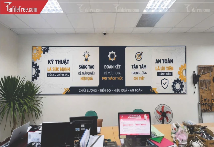 Mẫu Bảng Khẩu Hiệu Công Ty_BH1301