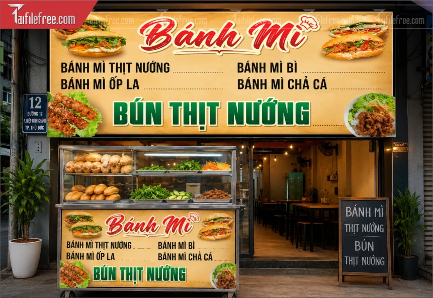 Biển Quảng Cáo, Bảng Hiệu Tiệm Bánh Mỳ_BH1305