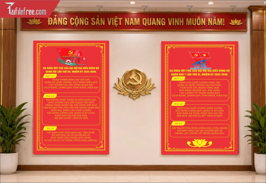 Mẫu Bảng Tuyên Truyền Đại hội Đảng Bộ_BH1310