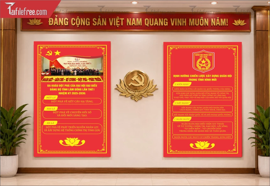 Mẫu Bảng Tuyên Truyền Đại hội Đảng Bộ_BH1311