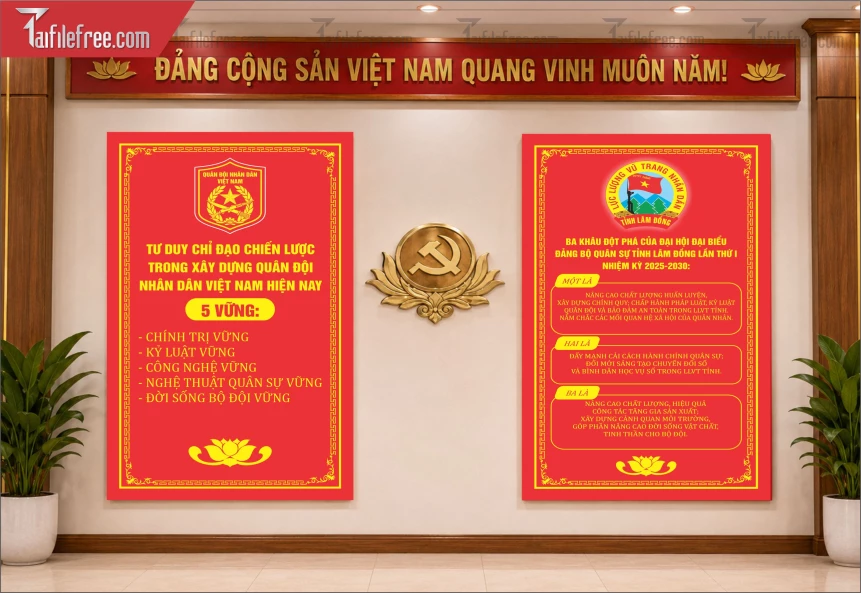 Mẫu Bảng Tuyên Truyền Đại hội Đảng Bộ_BH1312