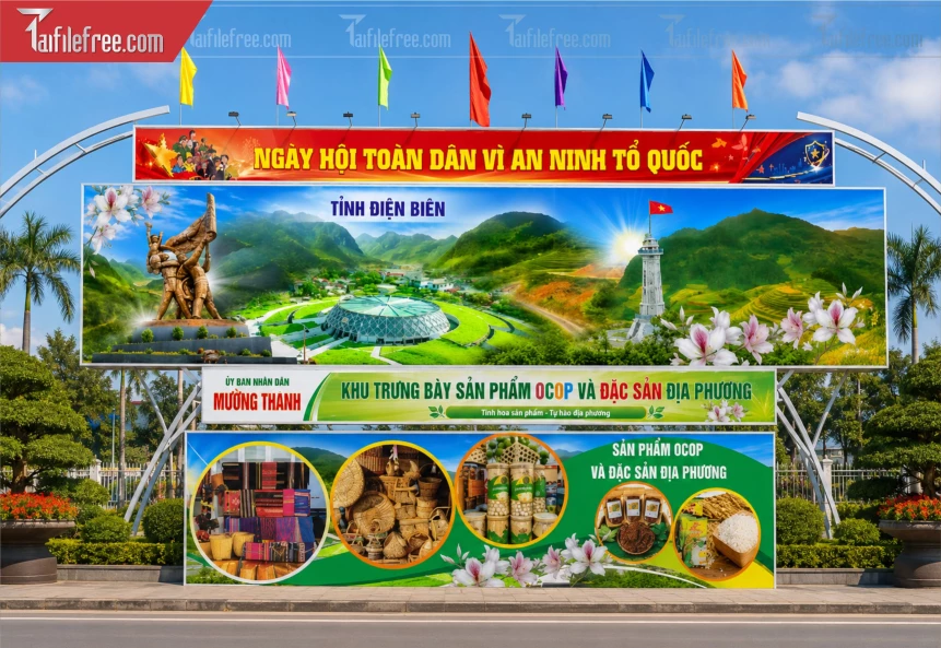 Mẫu Băng Rôn Sự Kiện Ngày Hội Toàn Dân Vì An Ninh Tổ Quốc Tại Tỉnh Điện Biên_BH1317