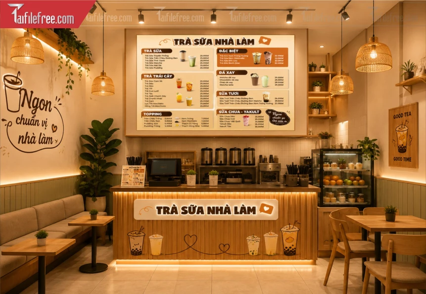 Menu Tiệm Trà Sữa_BH1321