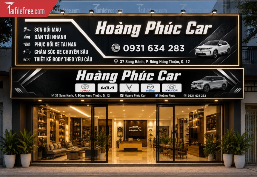 Biển Quảng Cáo, Bảng Hiệu Tiệm Xe_BH1325