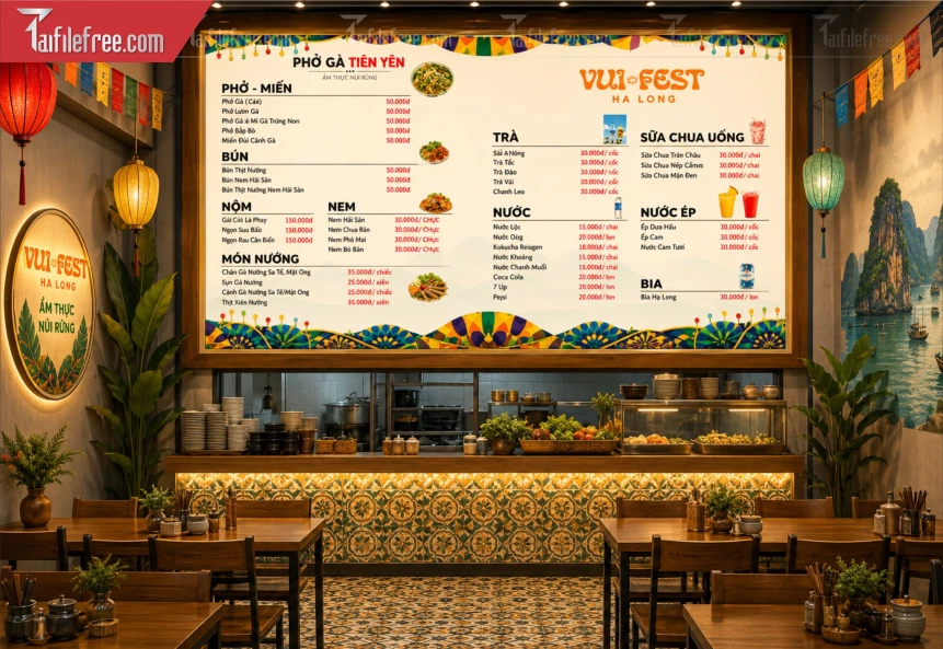 Menu Tiệm Phở_BH1327