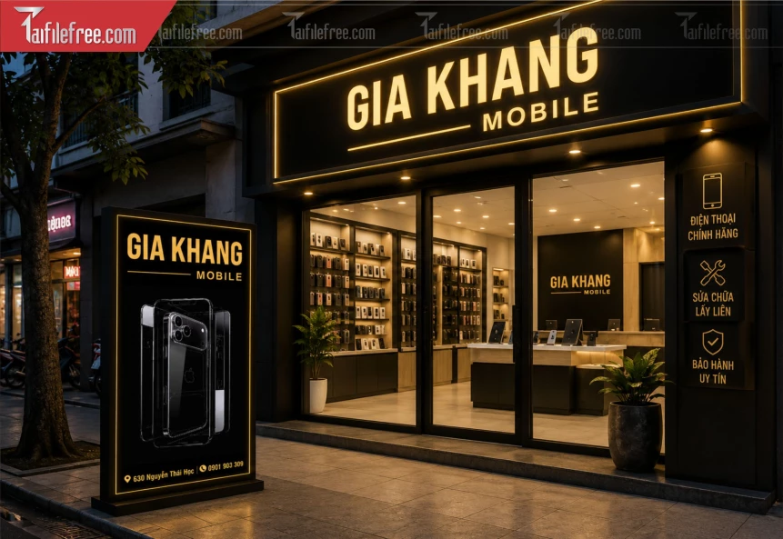 Biển Hiệu, Bảng Hộp Đèn Tiệm Điện Thoại_BH1330