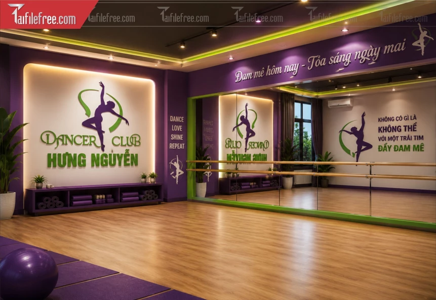 Mẫu Logo Phòng Tập DANCER CLUB_BH1332