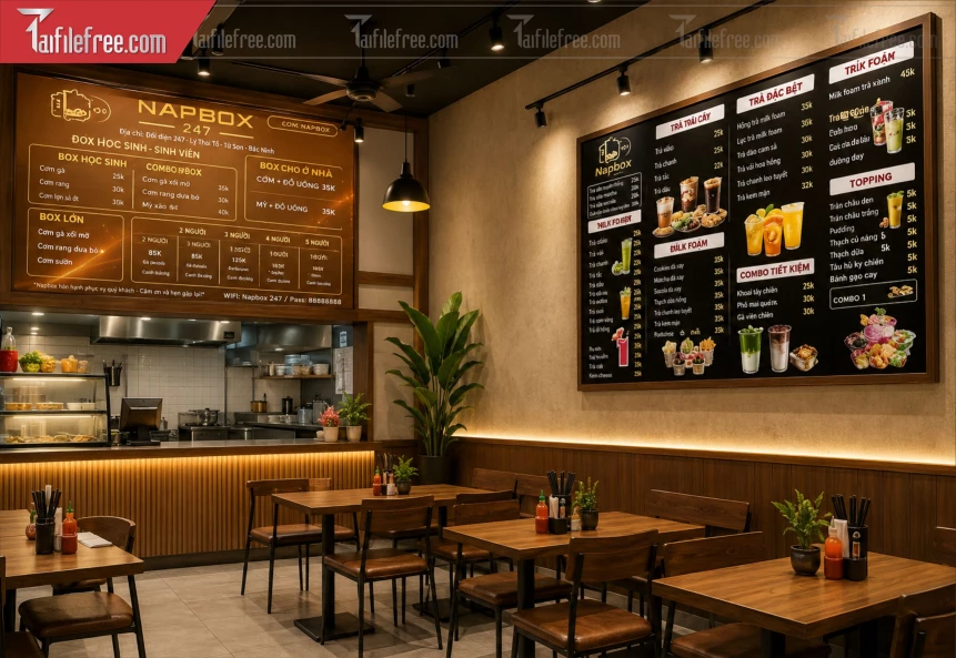 Menu Tiệm Trà Sữa_BH1356