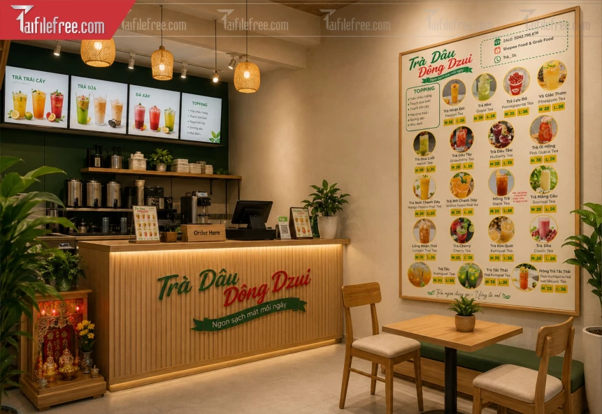 Menu Tiệm Caffe_BH1365