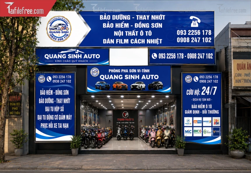 Biển Quảng Cáo, Bảng Hiệu Tiệm Bảo Dưỡng Xe_BH1369