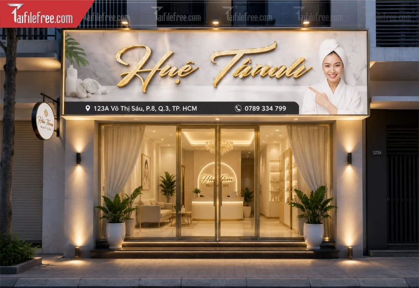 Biển Quảng Cáo, Bảng Hiệu Tiệm Spa_BH1383