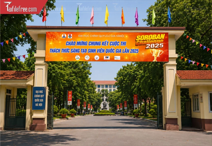 Mẫu Băng Rôn Chào Mừng Chung Kết Cuộc Thi_BH1384