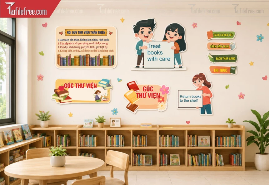 Mẫu Mô Hình Trang trí Thư Viện_BH1385