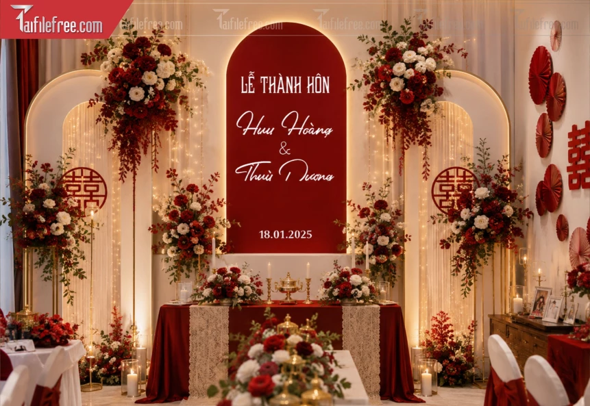 Mẫu Check In Lễ Thành Hôn_BH1398