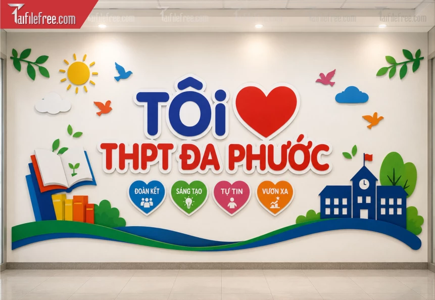 Mẫu Mô Hình Trang Trí Trường Học Đẹp_BH1413