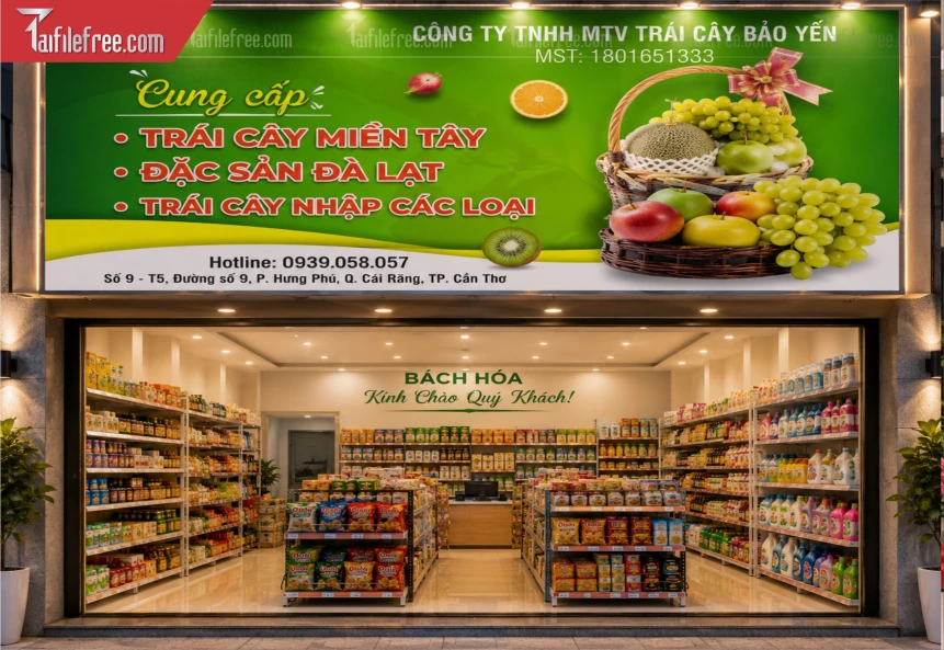 Biển Quảng Cáo, Bảng Hiệu Công Ty Trái Cây_BH1425