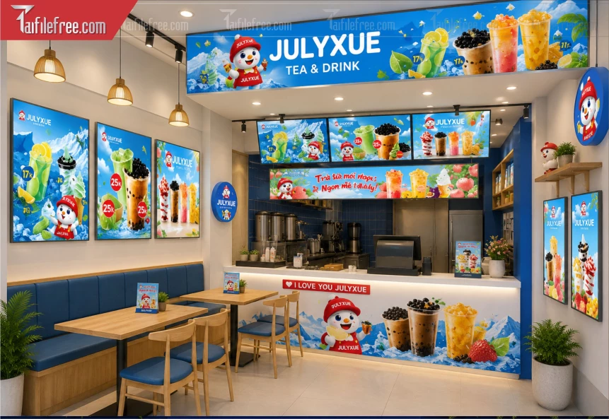 Mẫu Banner Trang Trí Tiệm Trà Sữa_BH1429