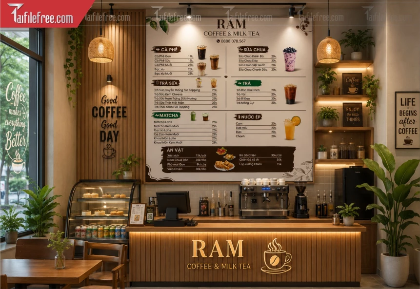 Menu Tiệm Caffe_BH1435