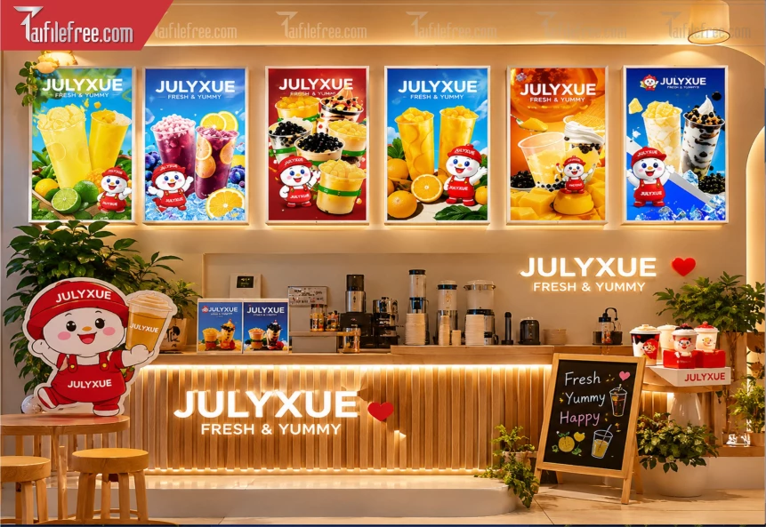 Mẫu Banner Trang Trí Tiệm Trà Sữa_BH1437