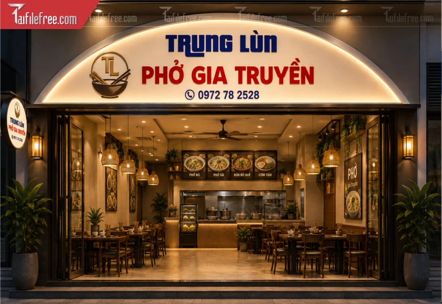 Biển Quảng Cáo, Bảng Hiệu Tiệm Phở_BH1438