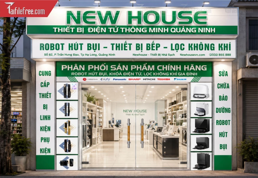 Biển Quảng Cáo, Bảng Hiệu Tiệm Robot Hút Bụi_BH1450