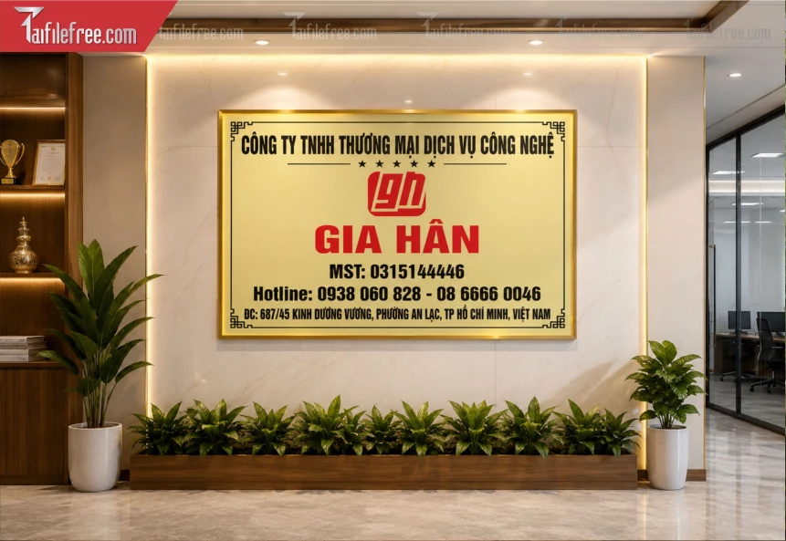 Mẫu Bảng Công Ty Gia Hân_BH1461