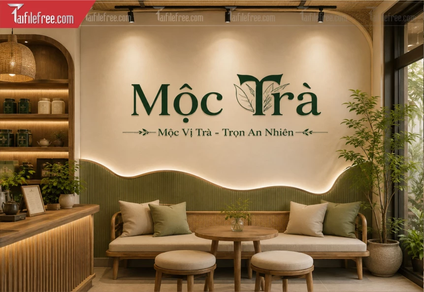 Mẫu Bảng Trang Trí Tiệm Trà_BH1465