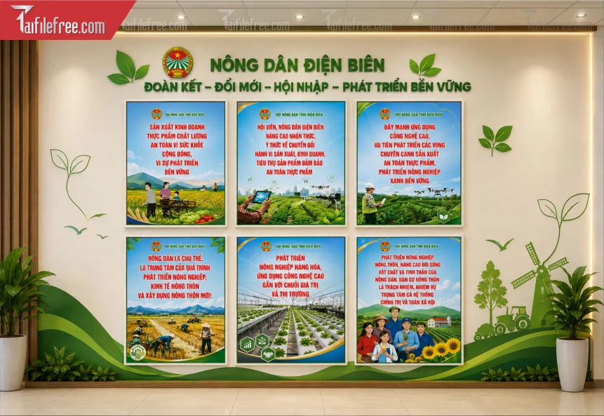 Mẫu Banner Trang trí Đại hội Hội Nông dân_BH1470
