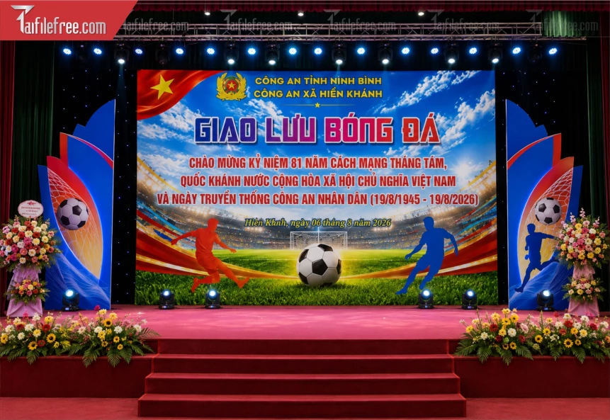 Mẫu Phông Nền Thể Thao Bóng Đá Năng Động Ấn Tượng _BH1481