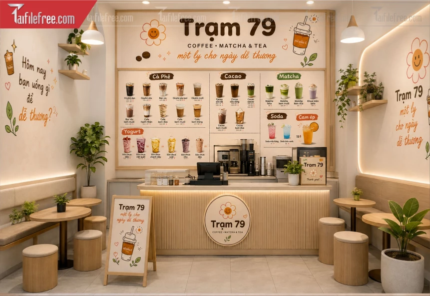 Menu Tiệm Trà Sữa_BH1486