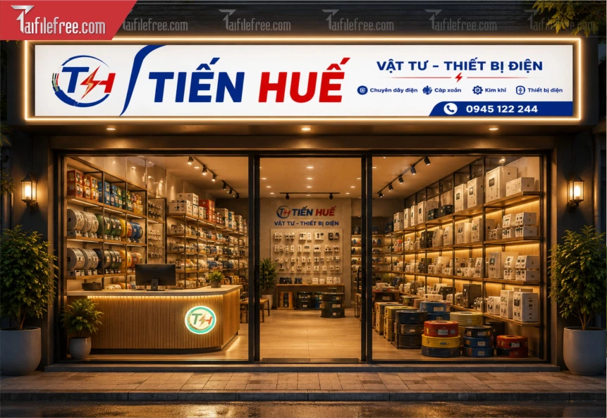 Biển Quảng Cáo, Bảng Hiệu Tiệm Vật Tư_BH1492