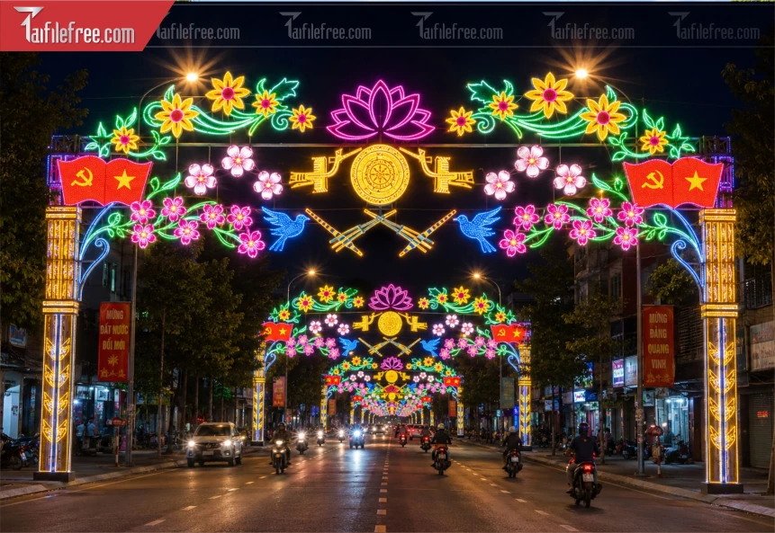 Mẫu Led Trang Trí Đường Phố_BH1498