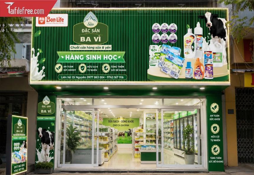 Biển Quảng Cáo, Bảng Hiệu Tiệm Sữa Gà_BH1500