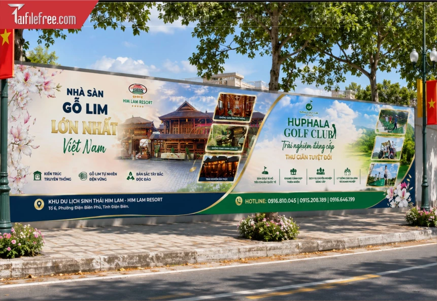 Mẫu Banner Khu du lịch sinh thái Him Lam_BH1510