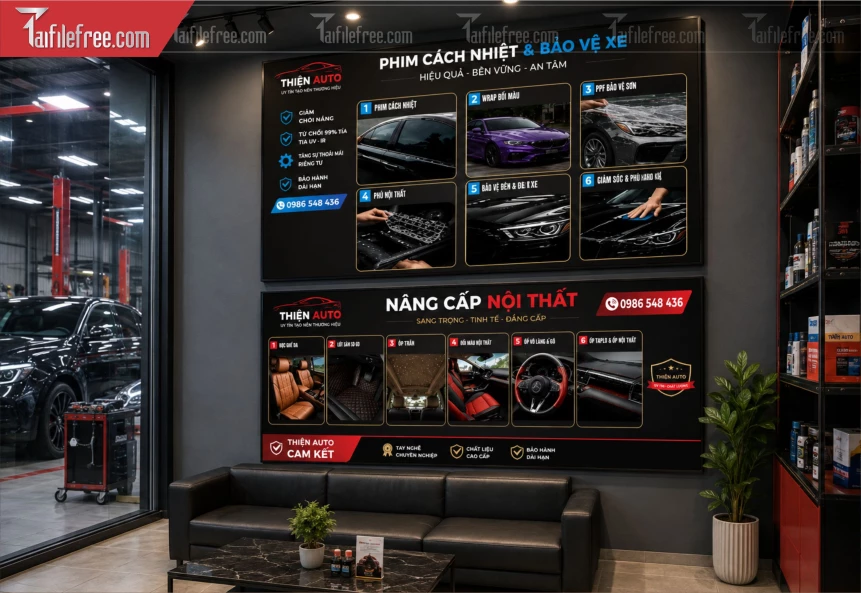 Mẫu Banner Trang Trí Tiệm Xe_BH1514